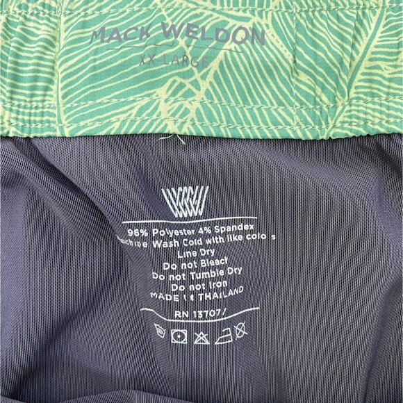 Mack Weldon Swim Trunks Shorts Men Size XXL 2XL Succulent Tropic Green 6" Inseam - Picture 5 of 5